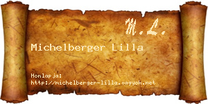 Michelberger Lilla névjegykártya